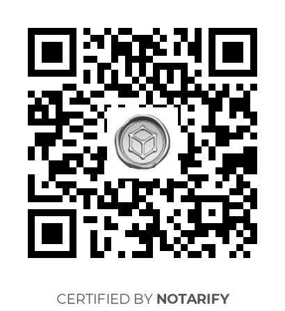 Certificato notarizzazione su blockchain